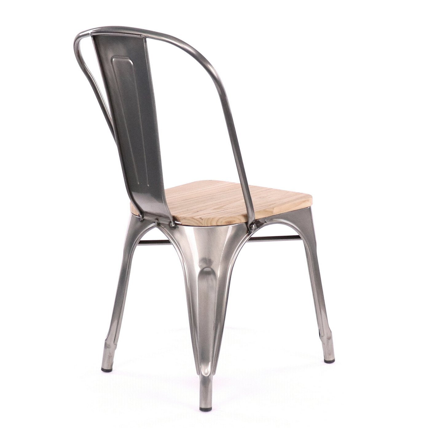 Tolix Style Steel Stackable Side Chair (Set of 4)