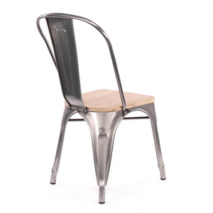 Tolix Style Steel Stackable Side Chair (Set of 4)