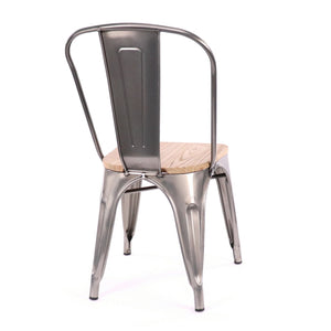 Tolix Style Steel Stackable Side Chair (Set of 4)