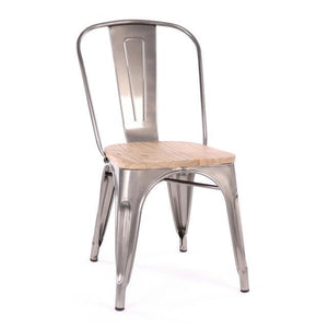 Tolix Style Steel Stackable Side Chair (Set of 4)