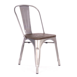 Tolix Style Steel Stackable Side Chair (Set of 4)