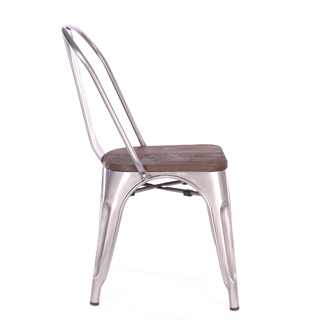 Tolix Style Steel Stackable Side Chair (Set of 4)