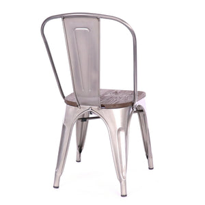 Tolix Style Steel Stackable Side Chair (Set of 4)
