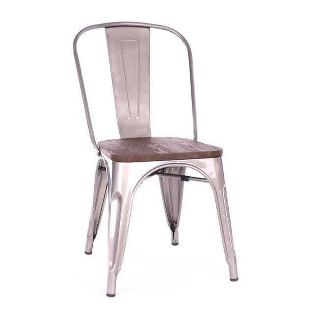 Tolix Style Steel Stackable Side Chair (Set of 4)