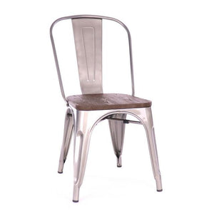Tolix Style Steel Stackable Side Chair (Set of 4)