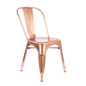 Tolix Style Steel Stackable Side Chair (Set of 4)