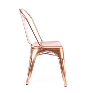 Tolix Style Steel Stackable Side Chair (Set of 4)