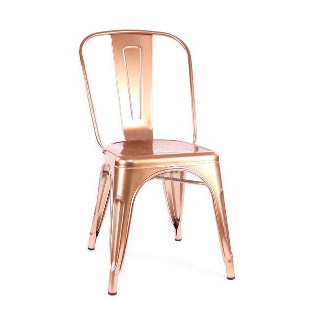 Tolix Style Steel Stackable Side Chair (Set of 4)