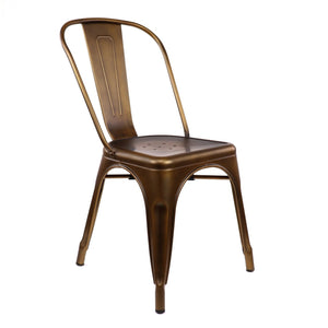 Tolix Style Steel Stackable Side Chair (Set of 4)