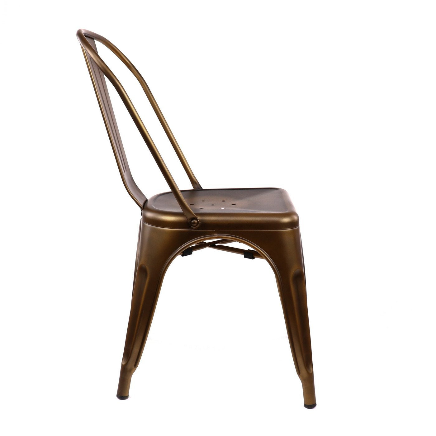 Tolix Style Steel Stackable Side Chair (Set of 4)