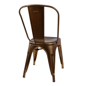 Tolix Style Steel Stackable Side Chair (Set of 4)
