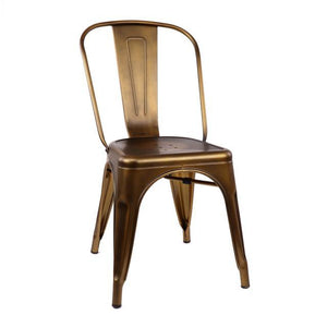 Tolix Style Steel Stackable Side Chair (Set of 4)