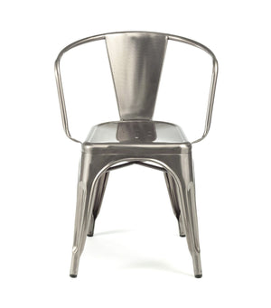 Tolix Style Steel Stackable Dining Chair (Set of 2)