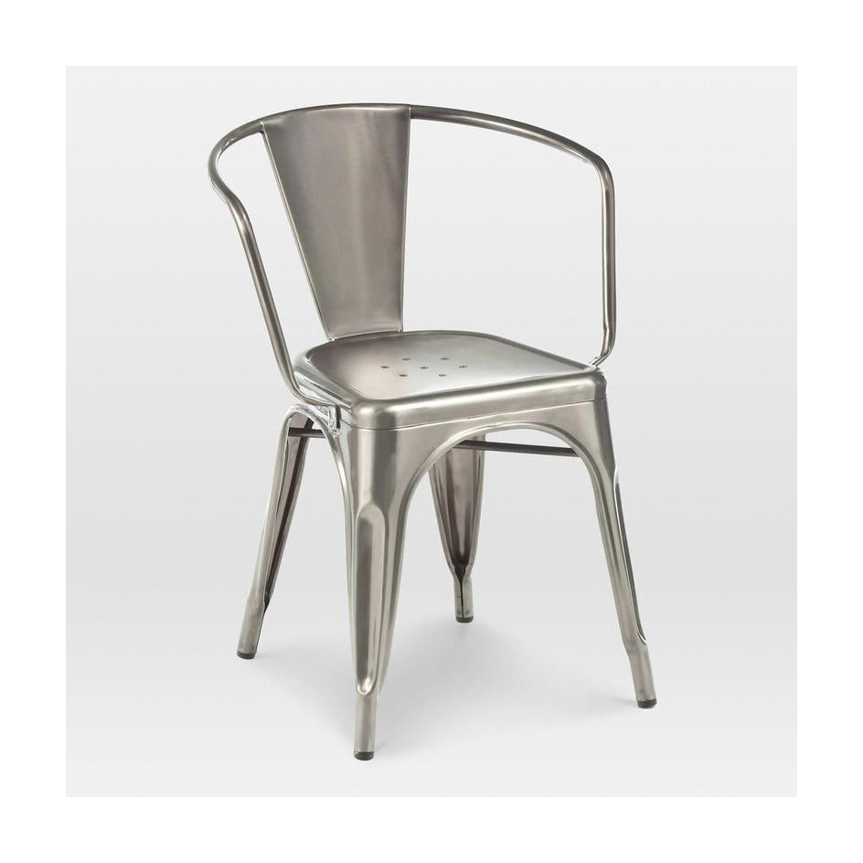 Tolix Style Steel Stackable Dining Chair (Set of 2)