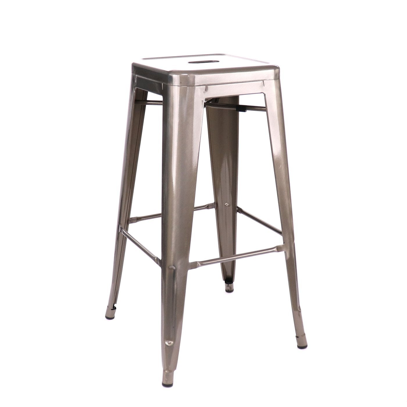 Tolix Style Steel Stackable Barstool 30 Inch