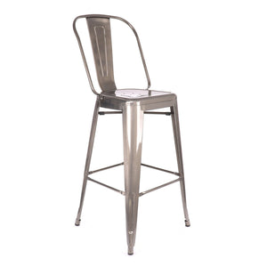 Tolix Style Steel Bar Chair 30 Inch