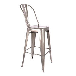 Tolix Style Steel Bar Chair 30 Inch