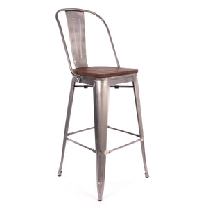 Tolix Style Steel Bar Chair 30 Inch