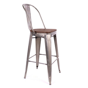 Tolix Style Steel Bar Chair 30 Inch