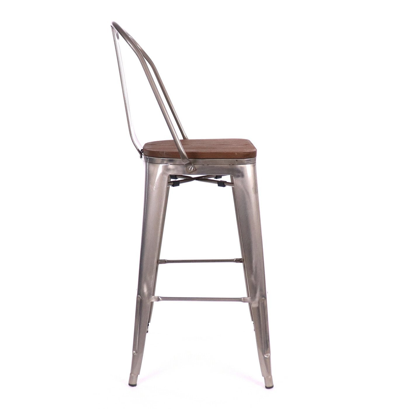 Tolix Style Steel Bar Chair 30 Inch