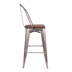 Tolix Style Steel Bar Chair 30 Inch