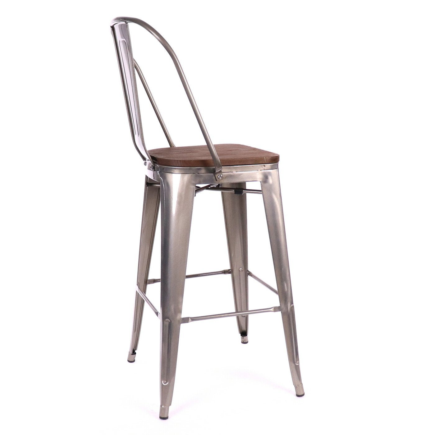 Tolix Style Steel Bar Chair 30 Inch