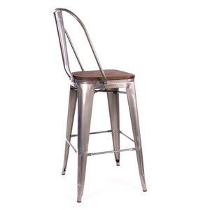 Tolix Style Steel Bar Chair 30 Inch