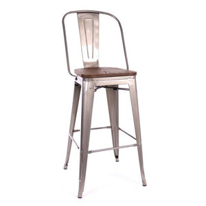 Tolix Style Steel Bar Chair 30 Inch