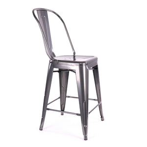Tolix Style Steel Counter Chair 24 Inch