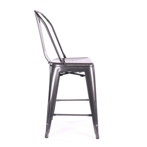 Tolix Style Steel Counter Chair 24 Inch