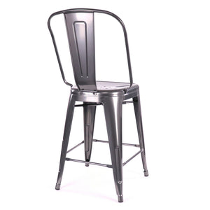 Tolix Style Steel Counter Chair 24 Inch