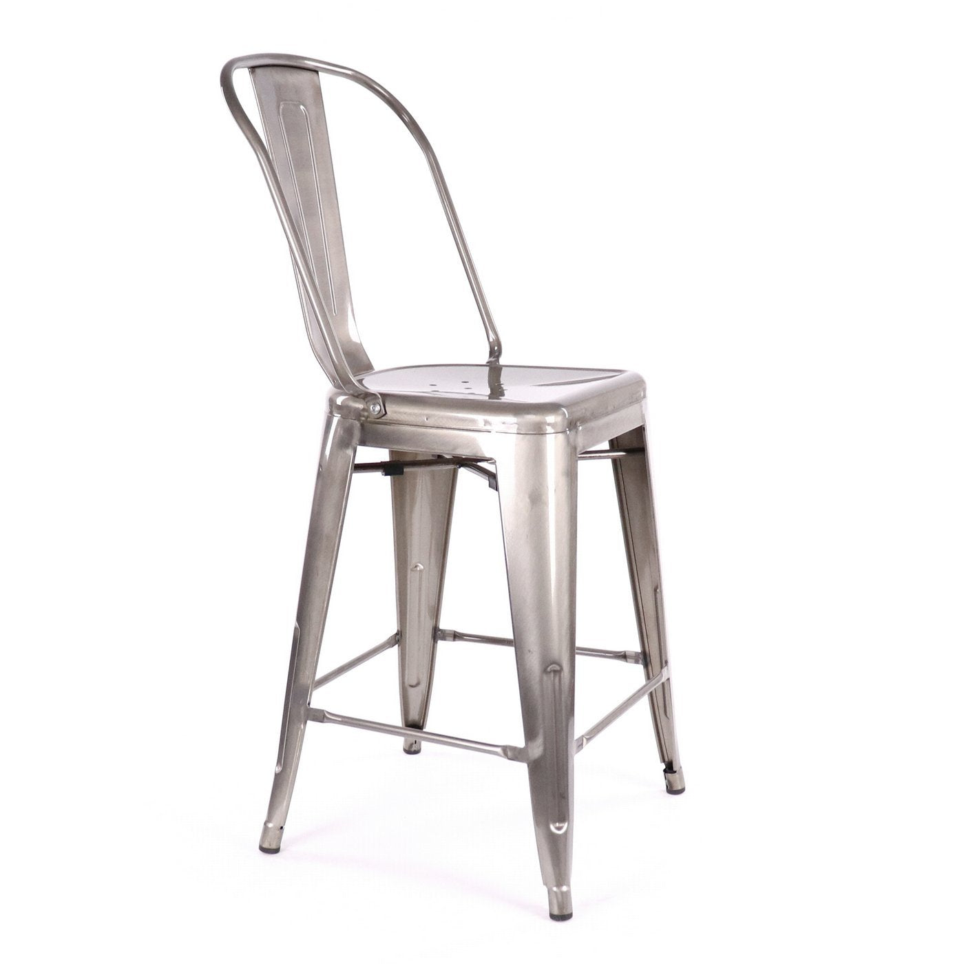 Tolix Style Steel Counter Chair 24 Inch