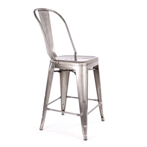 Tolix Style Steel Counter Chair 24 Inch