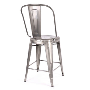 Tolix Style Steel Counter Chair 24 Inch