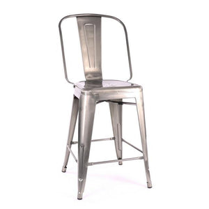 Tolix Style Steel Counter Chair 24 Inch