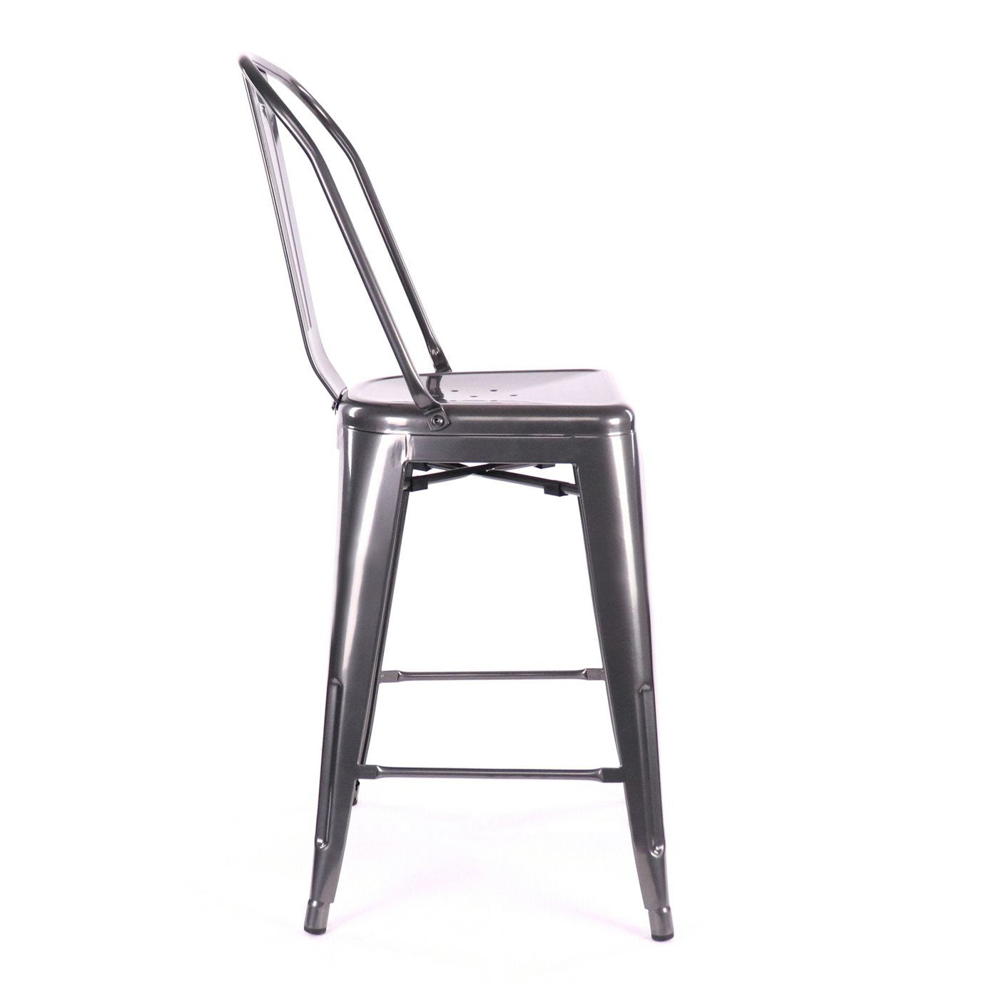 Tolix Style Steel Counter Chair 26 Inch