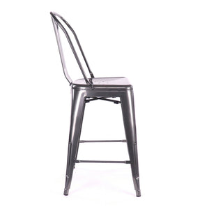 Tolix Style Steel Counter Chair 26 Inch