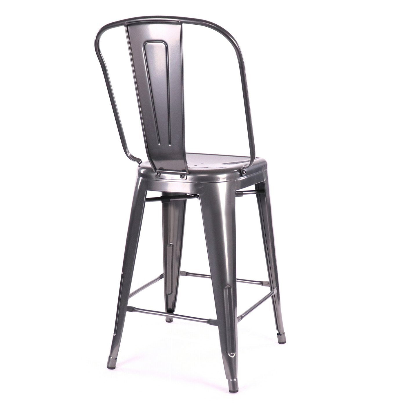 Tolix Style Steel Counter Chair 26 Inch