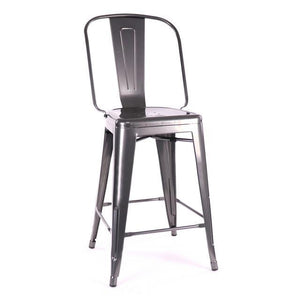 Tolix Style Steel Counter Chair 26 Inch