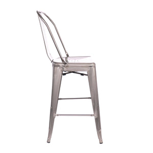 Tolix Style Steel Counter Chair 26 Inch