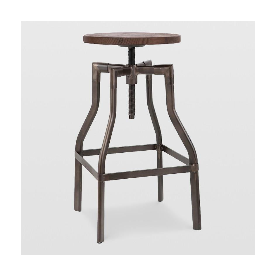 Machinist Adjustable Steel Barstool 26 - 32 Inch