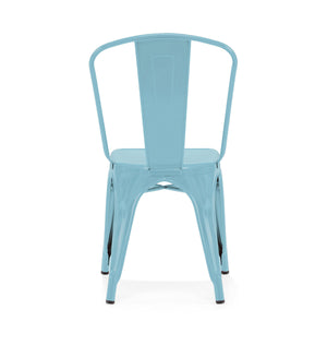 Tolix Style Steel Stackable Side Chair (Set of 4)