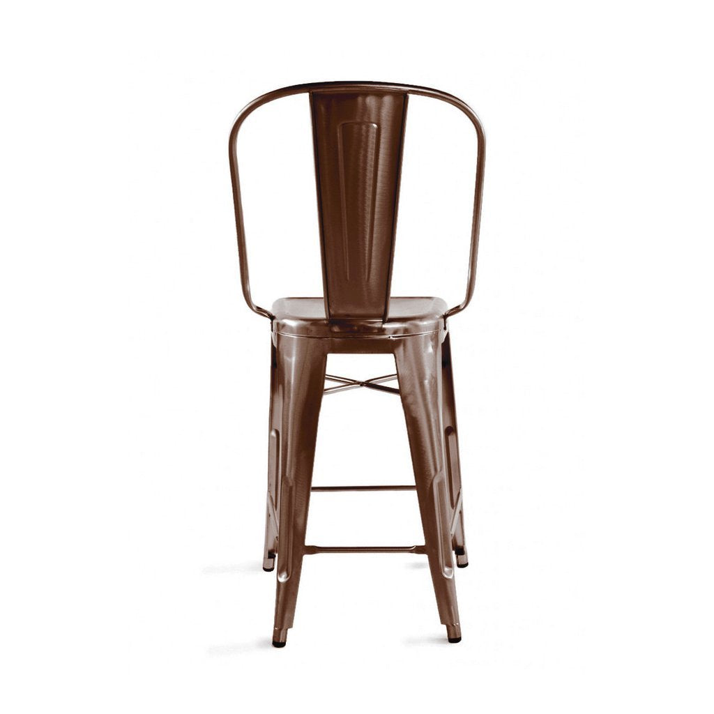 Tolix Style Steel Counter Chair 24 Inch