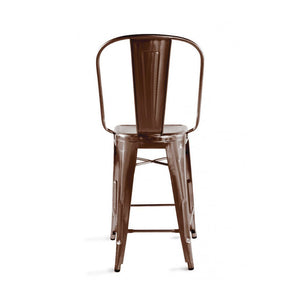 Tolix Style Steel Counter Chair 24 Inch