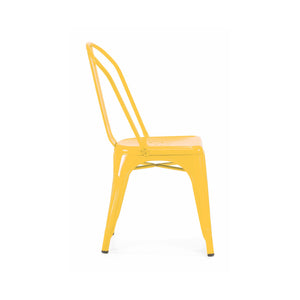 Tolix Style Steel Stackable Side Chair (Set of 2)