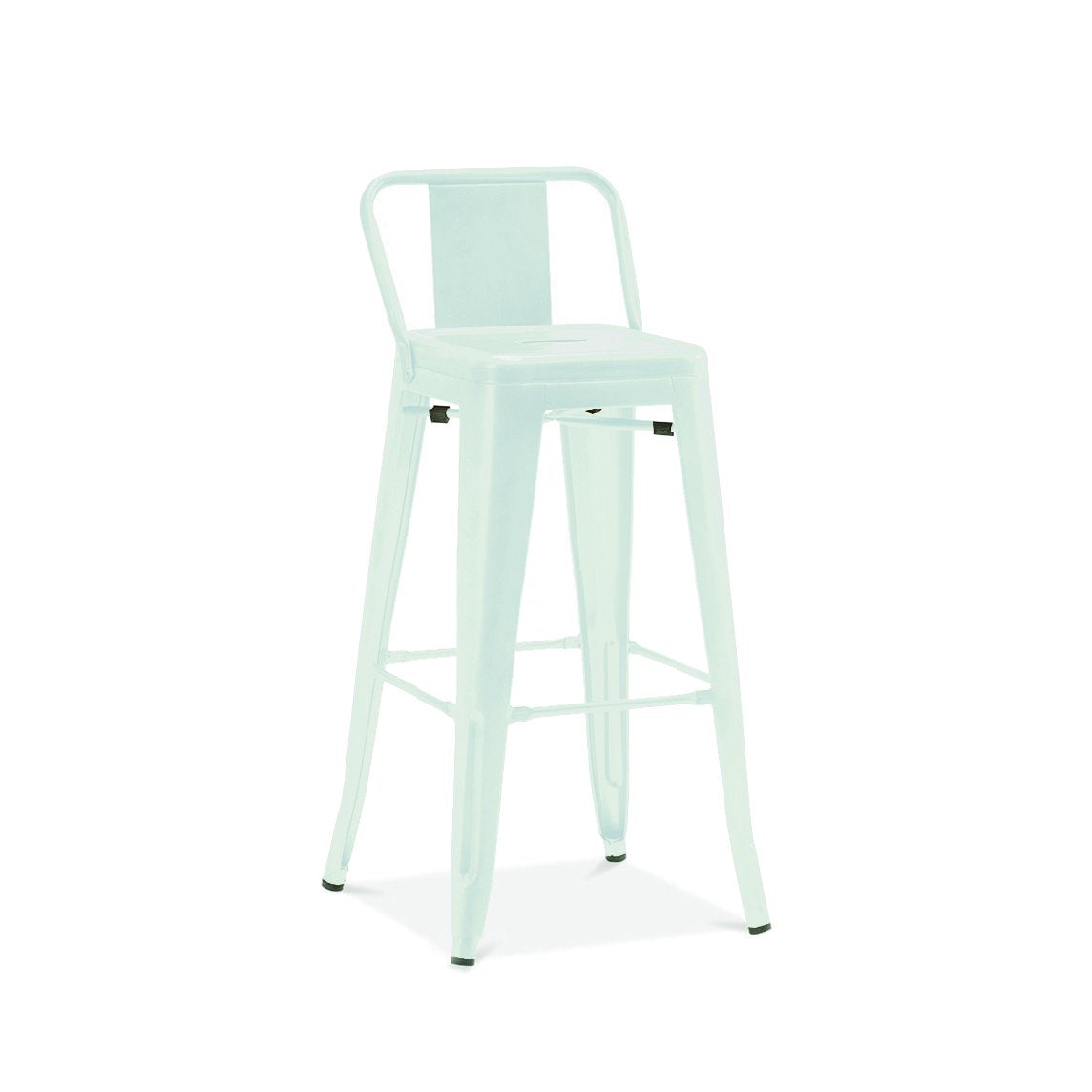 Tolix Style Low Back Steel Counter Stool 26 Inch