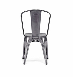 Tolix Style Steel Stackable Side Chair (Set of 4)