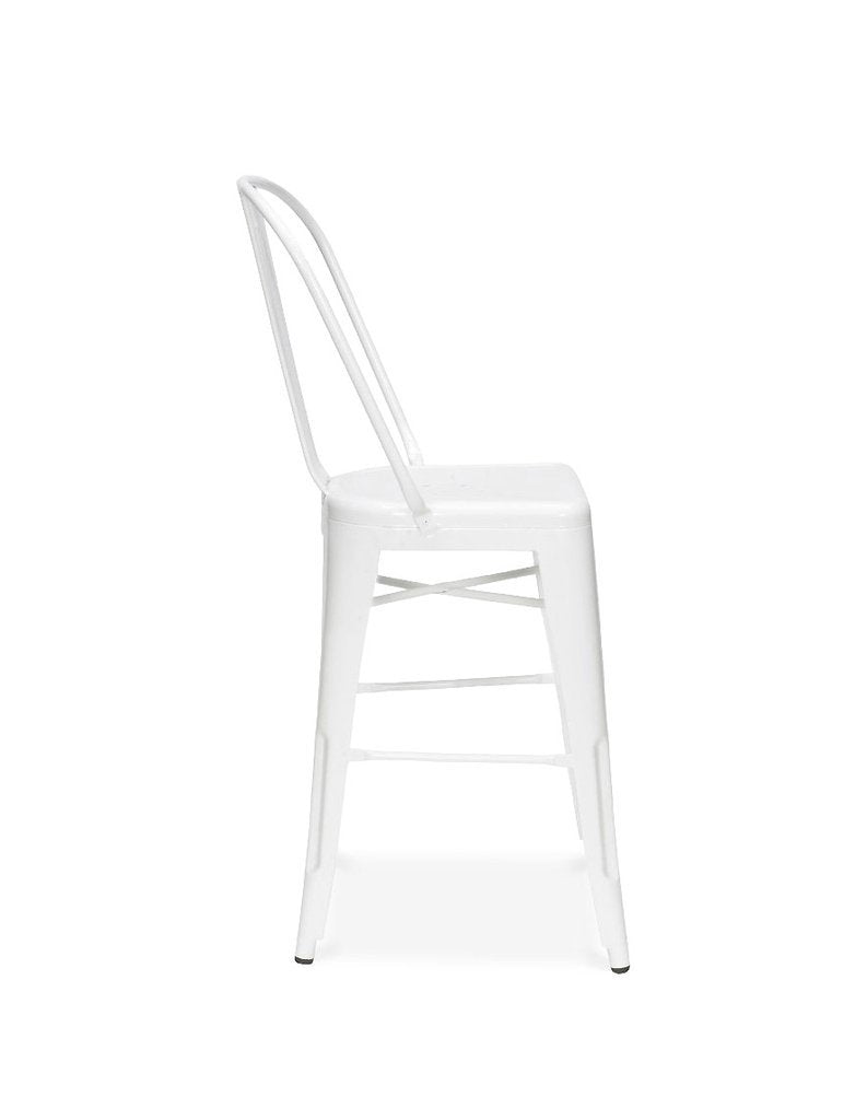 Tolix Style Steel Counter Chair 24 Inch