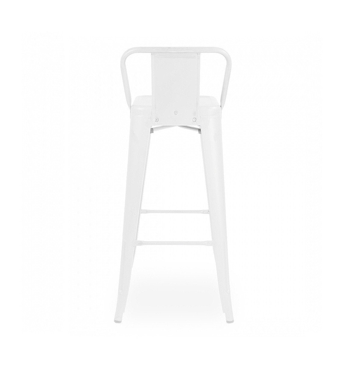 Tolix Style Steel Low Back Barstool 30 Inch