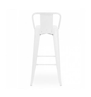 Tolix Style Steel Low Back Barstool 30 Inch